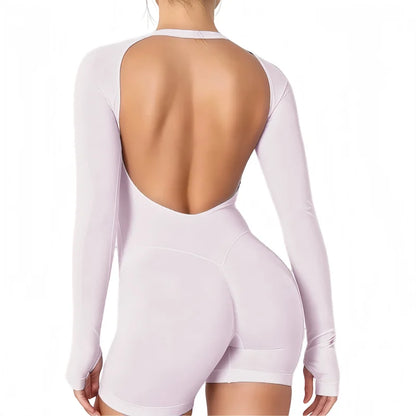 Seamless Long-Sleeve Athletic Jumpsuit | Luvia Active