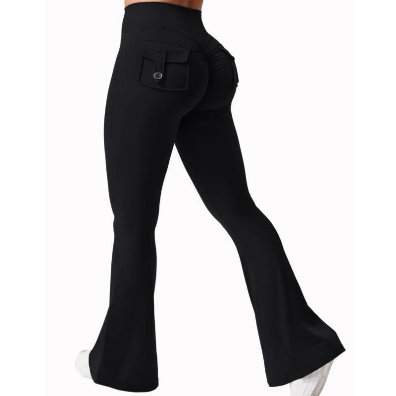 Booty-Lift Cargo Flared Leggings