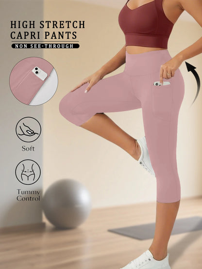 High-Waist Mid-Calf Sports Leggings | Luvia Active