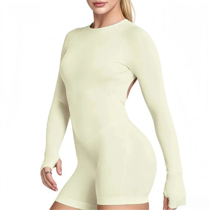 Seamless Long-Sleeve Athletic Jumpsuit | Luvia Active