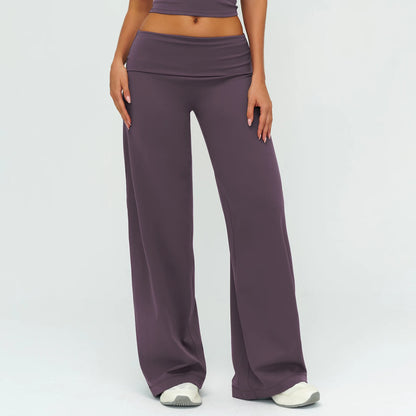 Fold-over Wide Leg Leggins