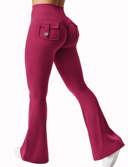 Booty-Lift Cargo Flared Leggings