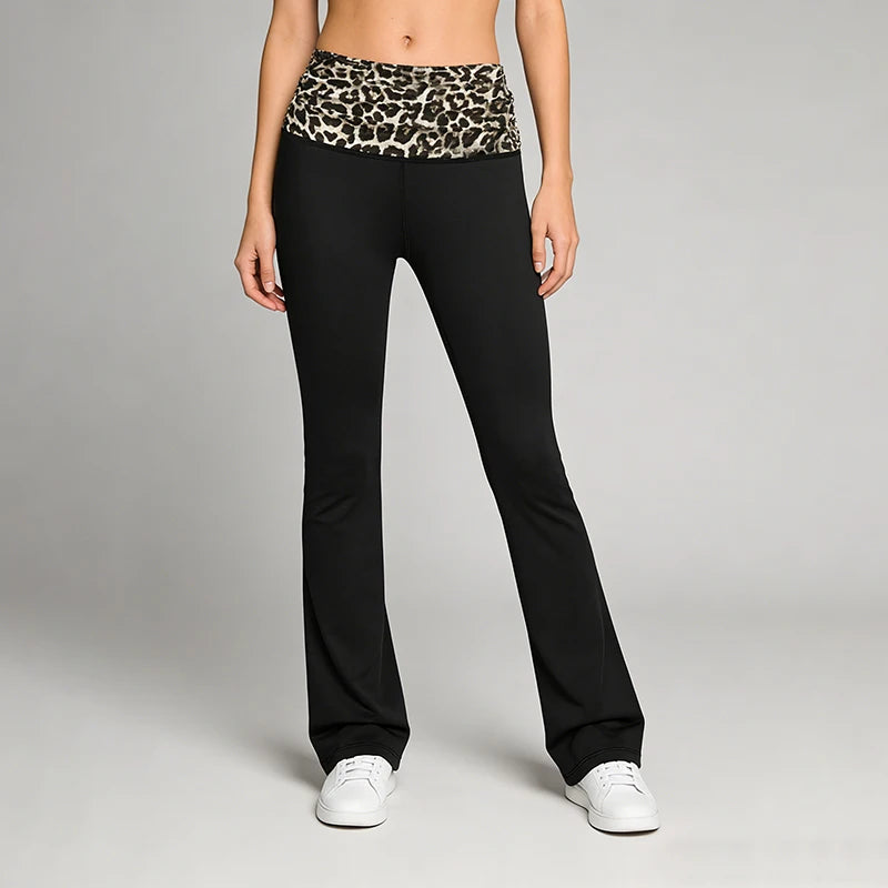 Leopard Flared leggings