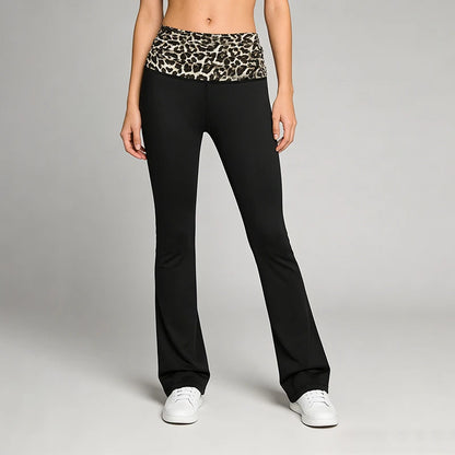 Leopard Flared leggings