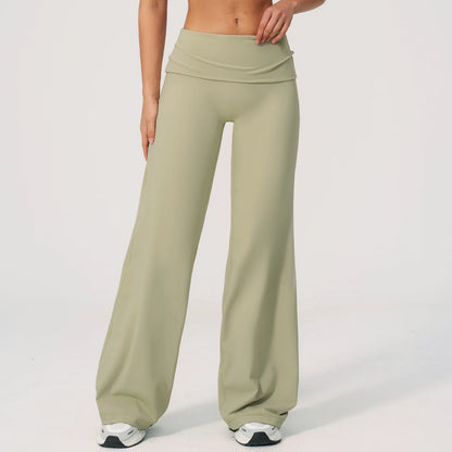 Fold-over Wide Leg Leggins