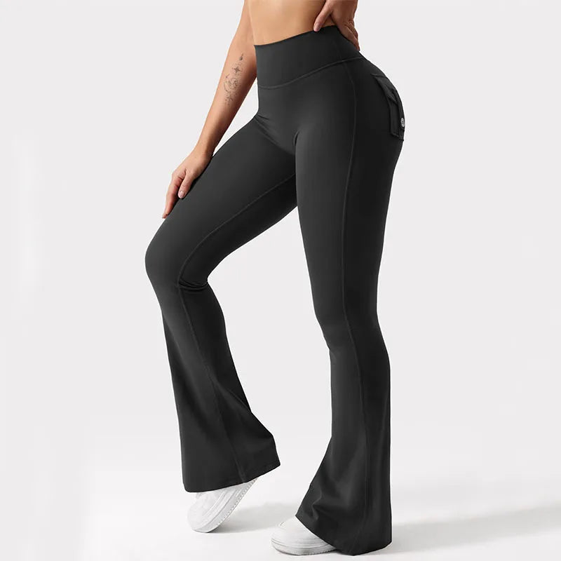Booty-Lift Cargo Flared Leggings