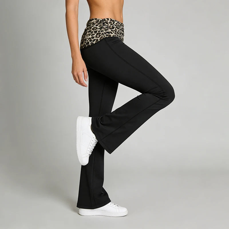 Leopard Flared leggings