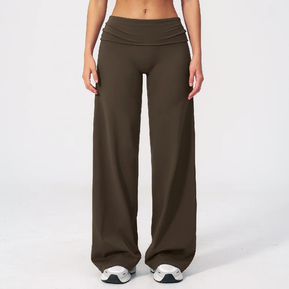 Fold-over Wide Leg Leggins