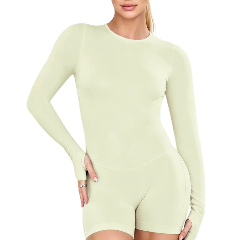 Seamless Long-Sleeve Athletic Jumpsuit | Luvia Active