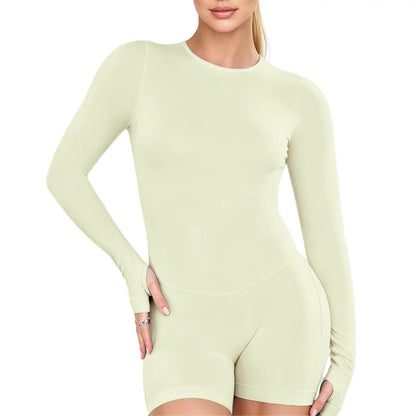 Seamless Long-Sleeve Athletic Jumpsuit | Luvia Active