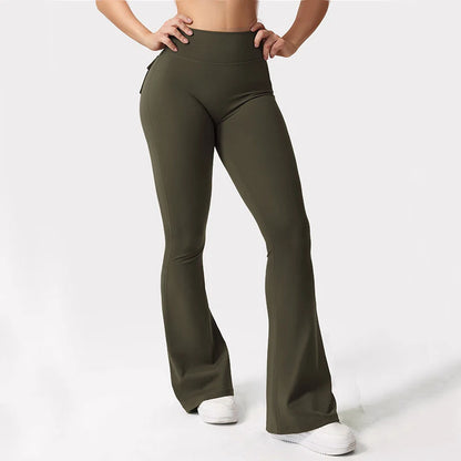 Booty-Lift Cargo Flared Leggings
