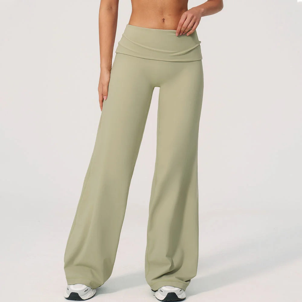 Fold-over Wide Leg Leggins