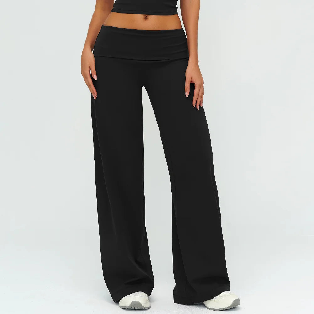 Fold-over Wide Leg Leggins