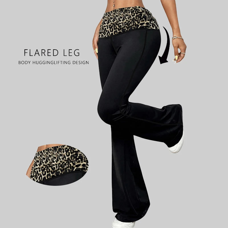Leopard Flared leggings