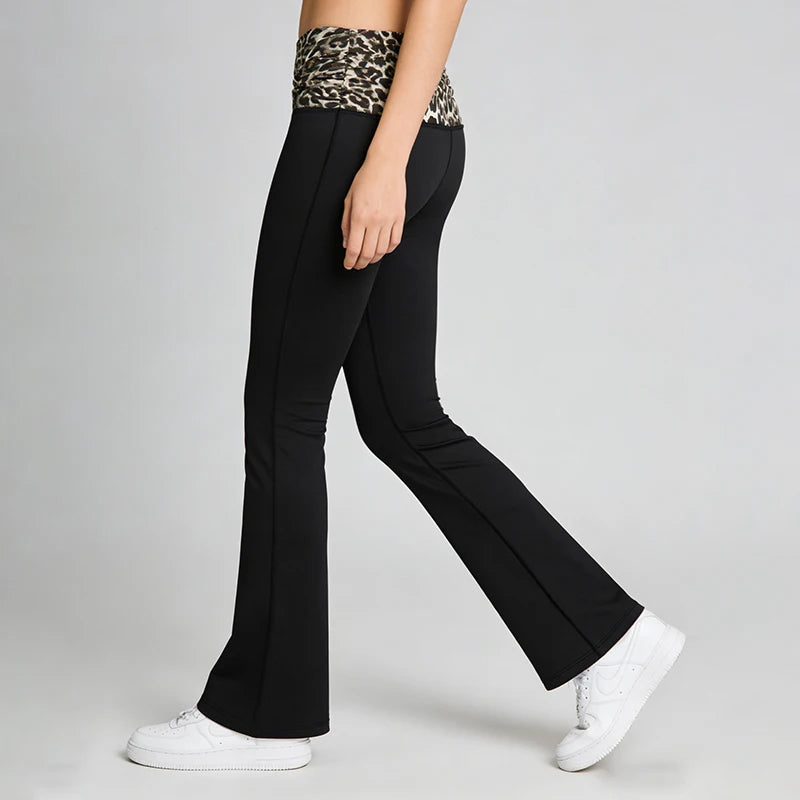 Leopard Flared leggings