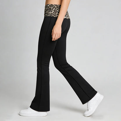 Leopard Flared leggings