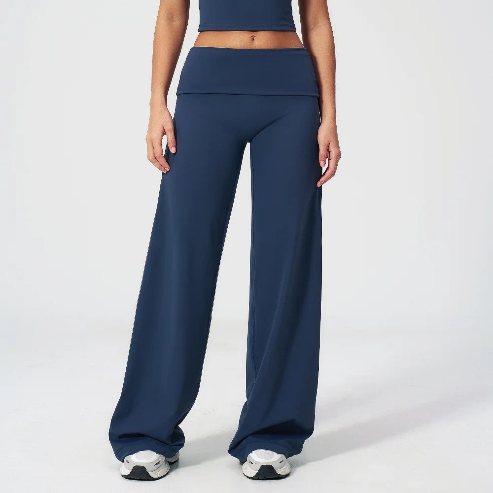 Fold-over Wide Leg Leggins