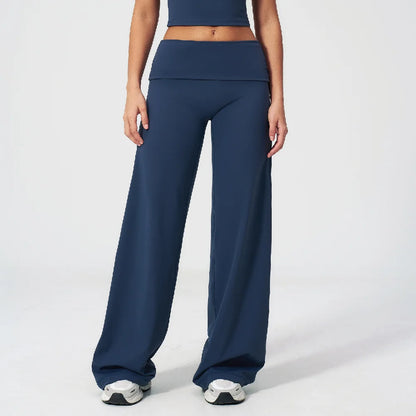 Fold-over Wide Leg Leggins